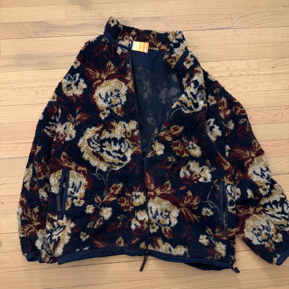 KITH PINEHURST FLORAL SHERPA FULL ZIP - NOCTURNAL XXL